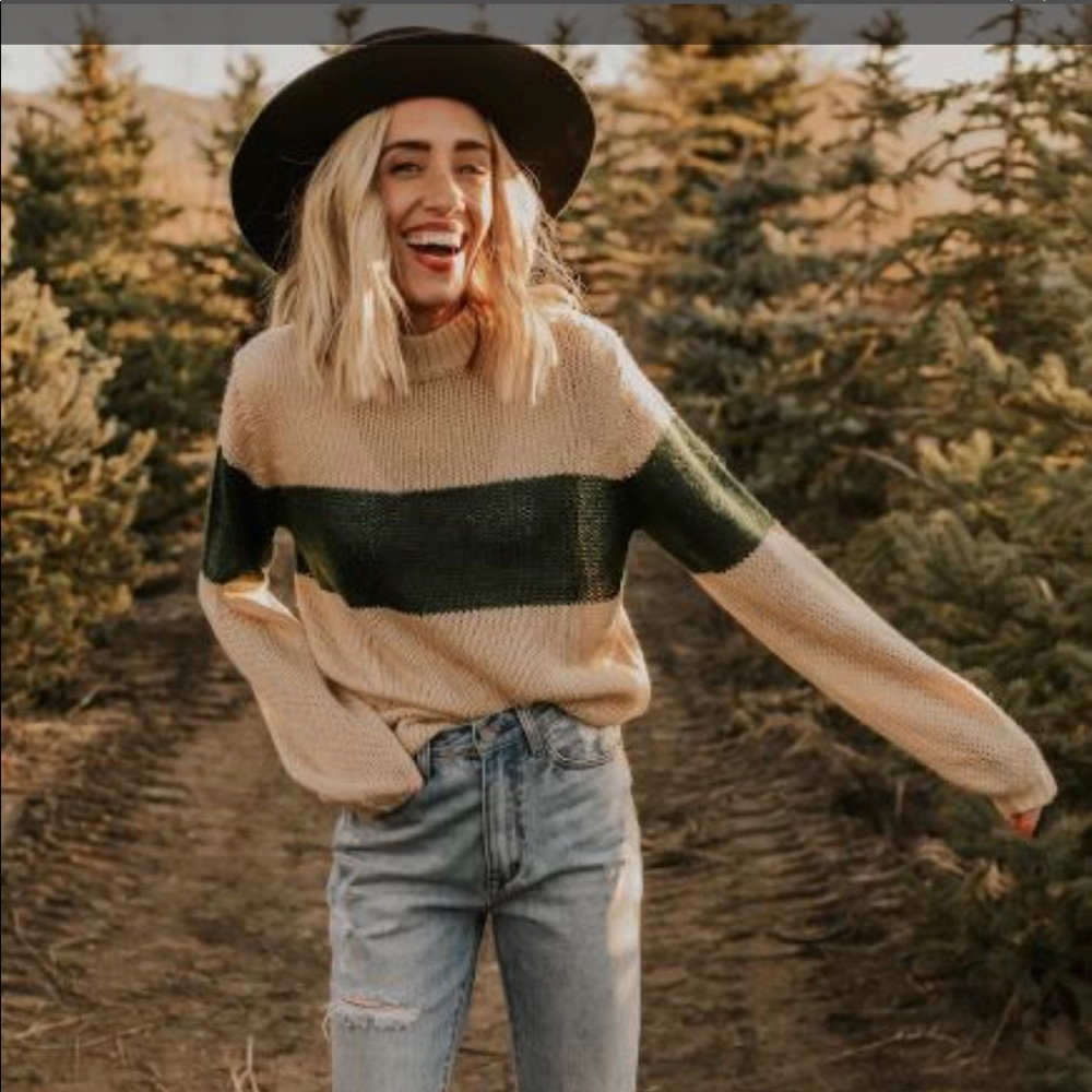 Color block sweater